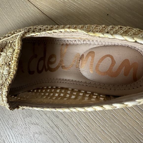 Sam Edelman Women's Lowell Loafer Woven Raffia Slip On Shoe Size 7.5 - Picture 7 of 9